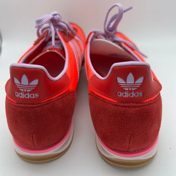 Adidas Women SL 72 OG Originals Size 9 Solar Red Lavender Better Scarlet JH7392 - Picture 7 of 9